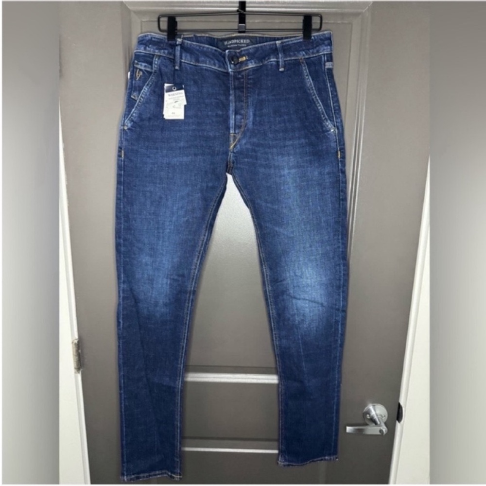 Handpicked Parma Straight Leg Jeans NWT 34x32 Luxury Italian Denim Blue